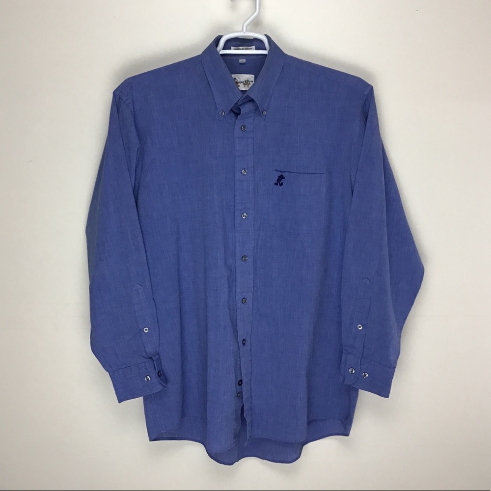 Walt Disney World mens long sleeve button down dress shirt L